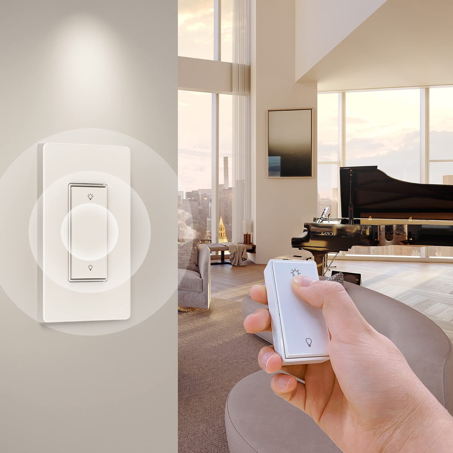 Remote control deals dimmer light switch